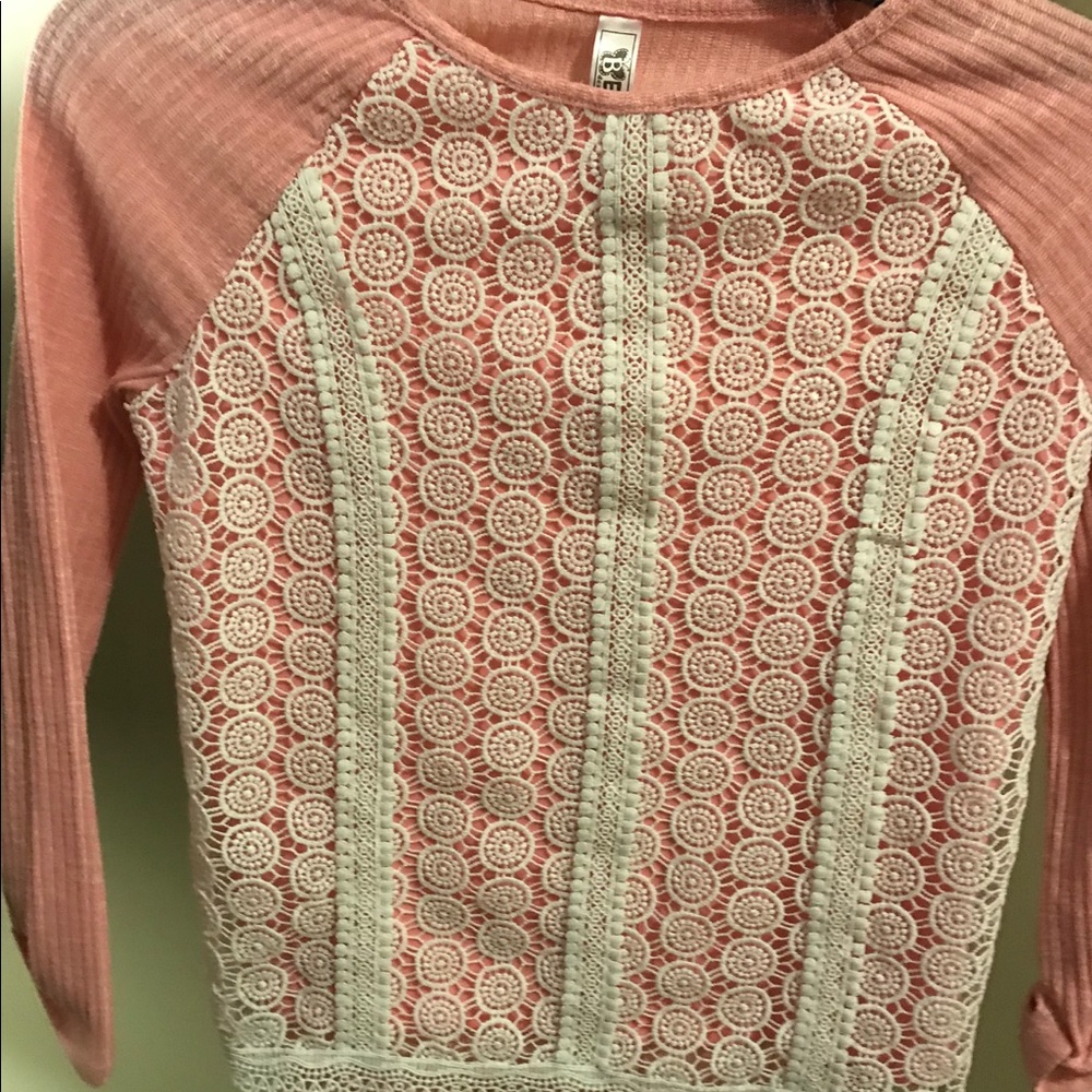 Beautees Girl Shirt with Lace